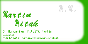 martin mitak business card